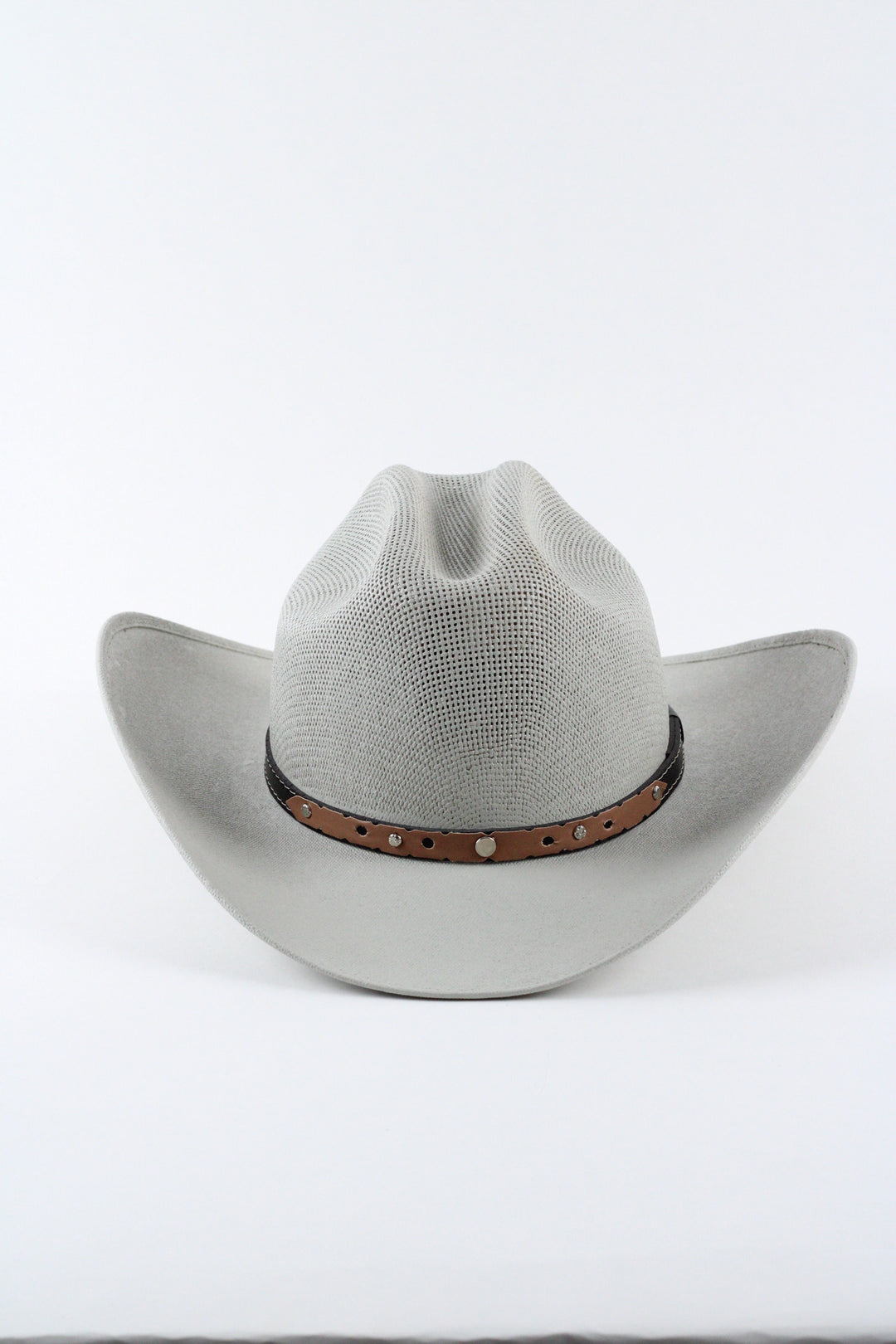 Luckenbach Cattlemen Mesh Top Structured Cowboy Hat - Light Grey