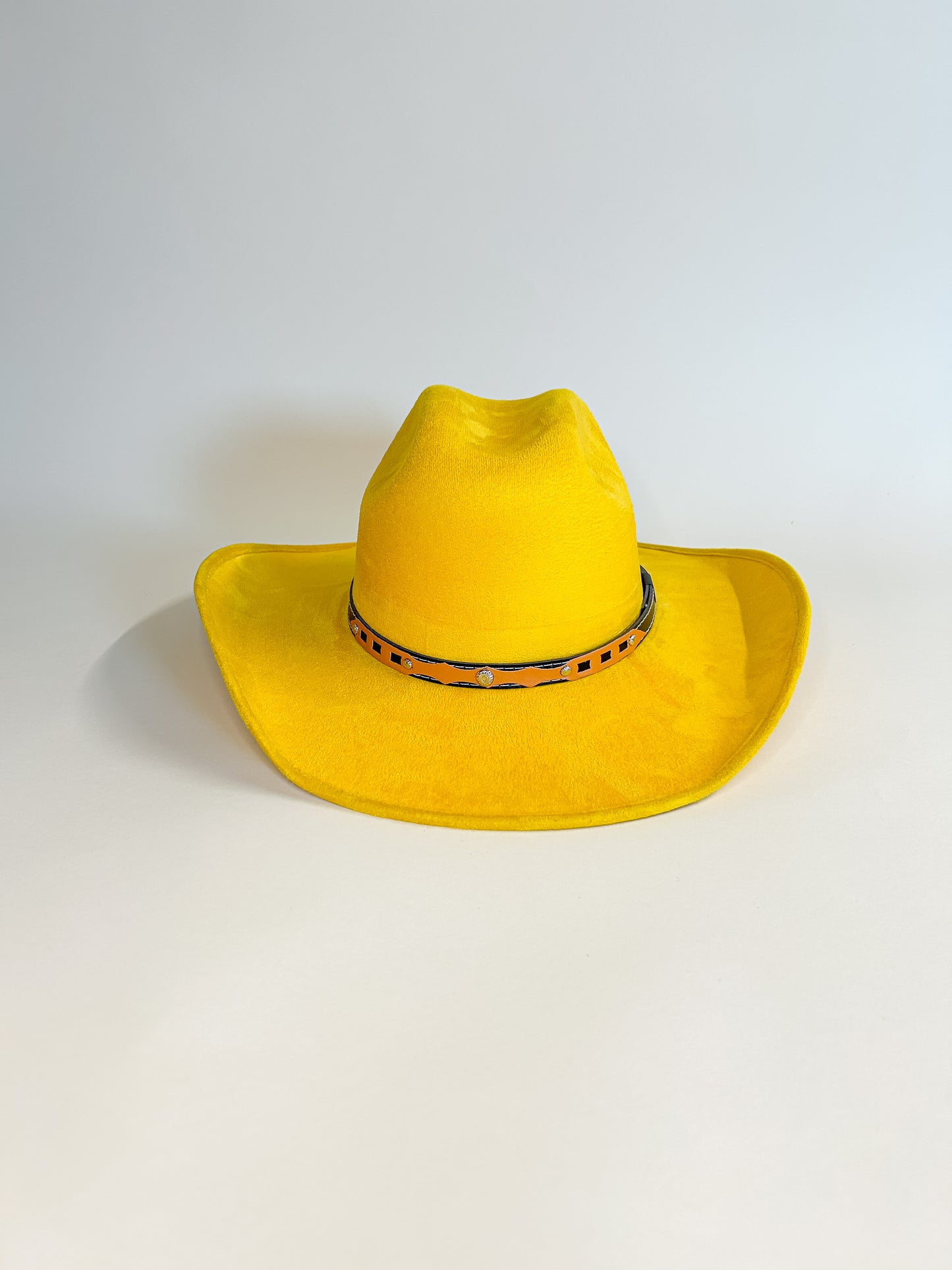 Austin Vegan Suede Cowboy Hat- Yellow