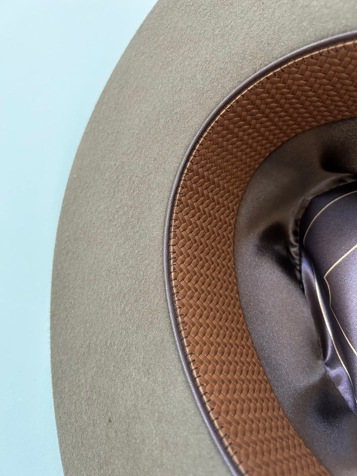 Emery Merino Wool Teardrop Rancher Hat - Mocha Brown