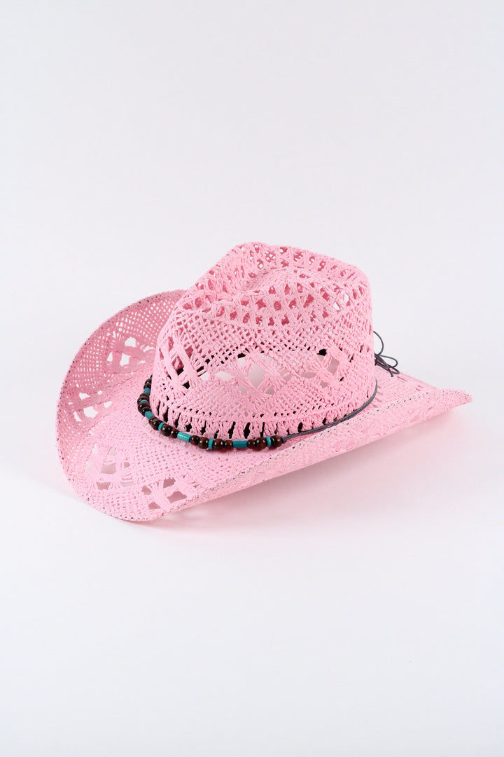 Bayside Rancher Raffia Hat - Pink