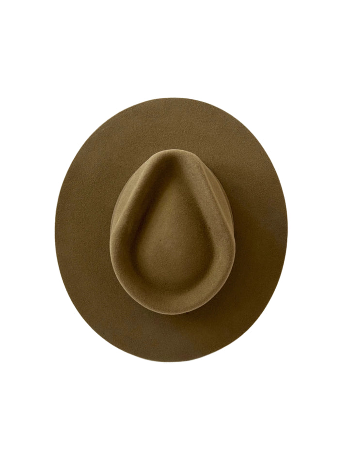 Emery Merino Wool Teardrop Rancher Hat - Coffee