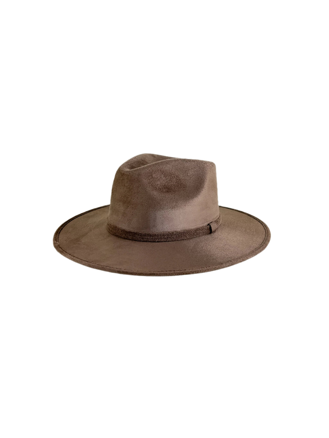 Vegan Suede Rancher Hat - Mocha