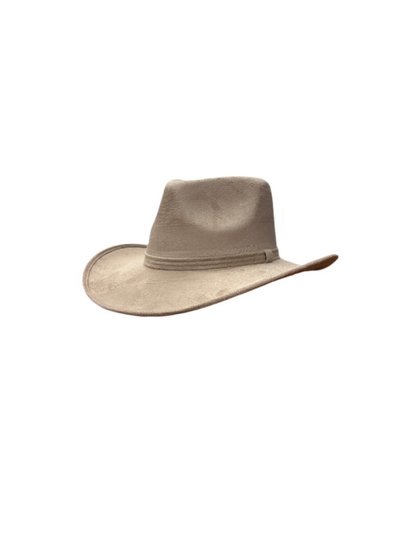 Amarillo Vegan Suede Cowboy Rancher Hat- Sand