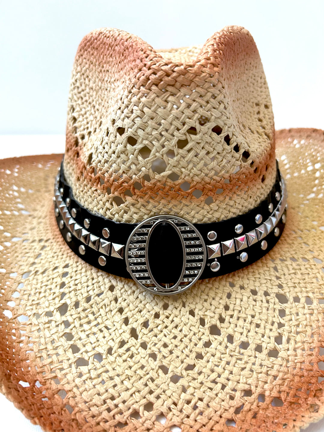 Ellie Cowboy Straw Hat - Black Band