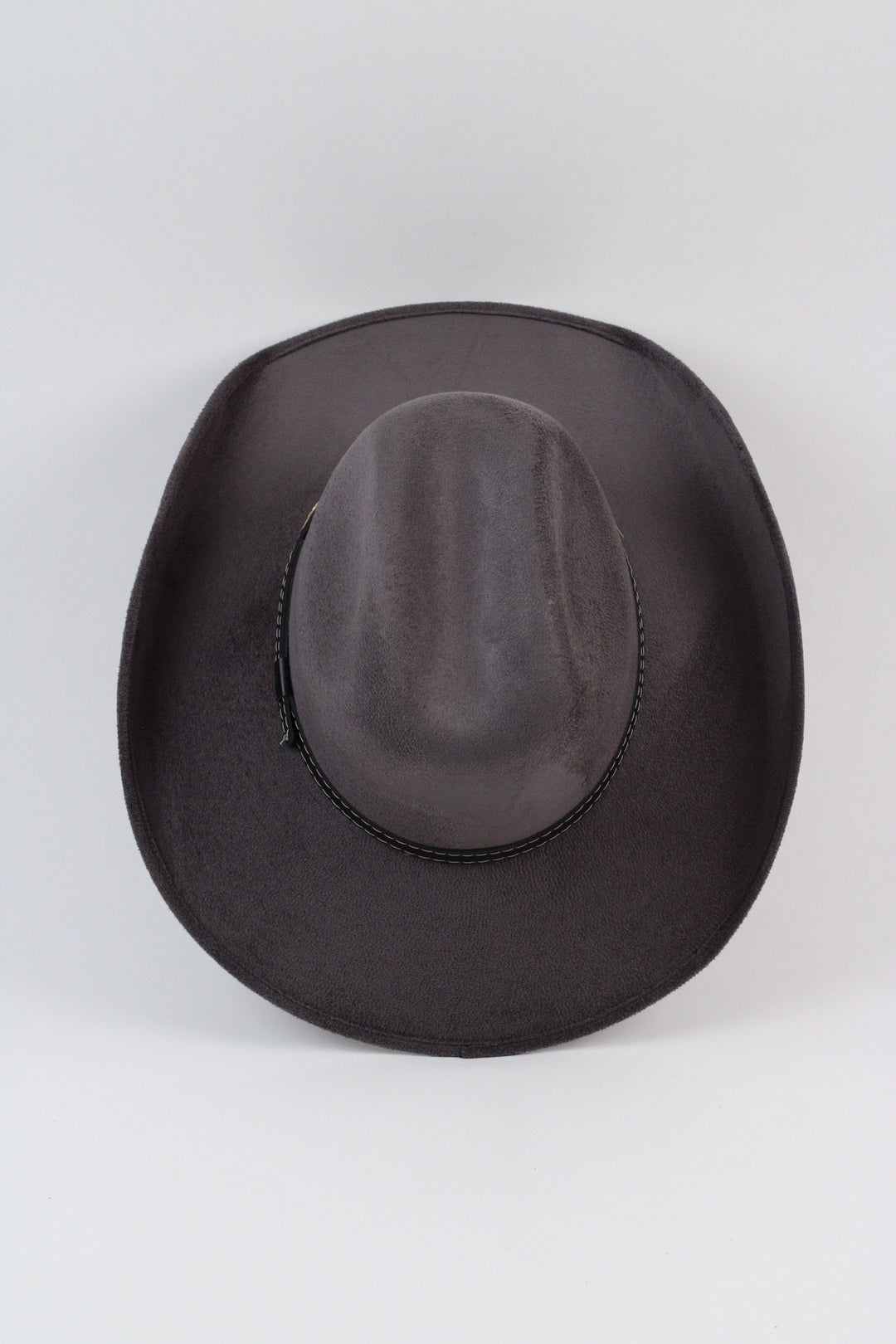 Austin Vegan Suede Cowboy Hat- Charcoal Grey