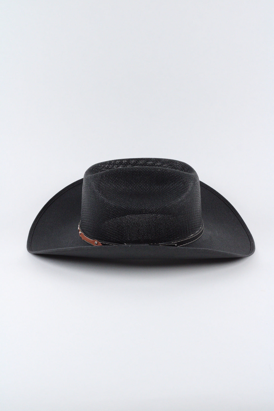 Luckenbach Cattlemen Mesh Top Structured Cowboy Hat - Black