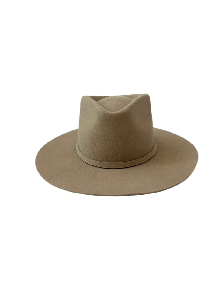 Emery Merino Wool Teardrop Rancher Hat - Cappuccino