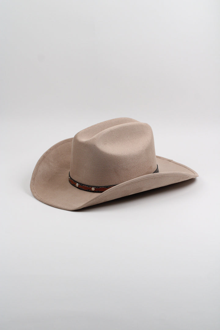 Texana Vegan Suede Cowboy Hat - Sand