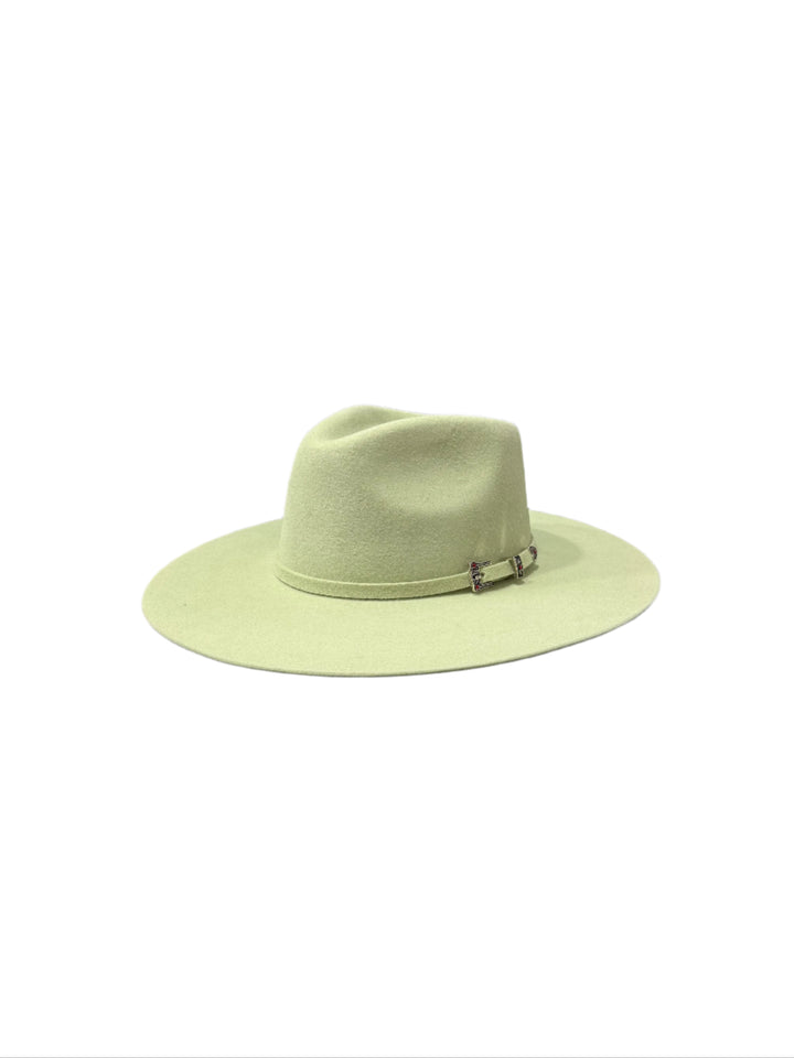 Emery Merino Wool Teardrop Rancher Hat - Mint