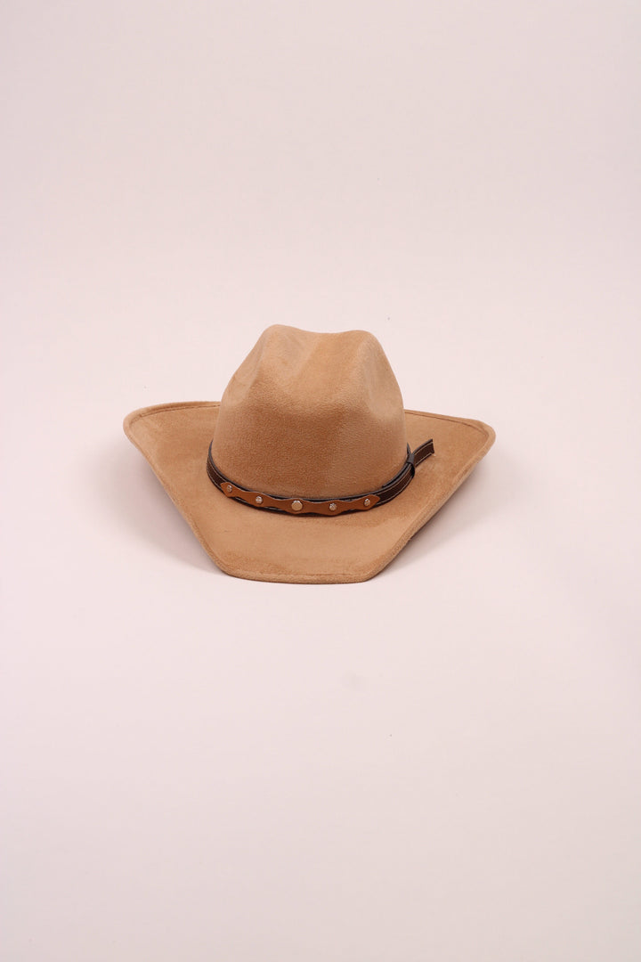 Kids Vegan Suede Austin Hat - Cappuccino