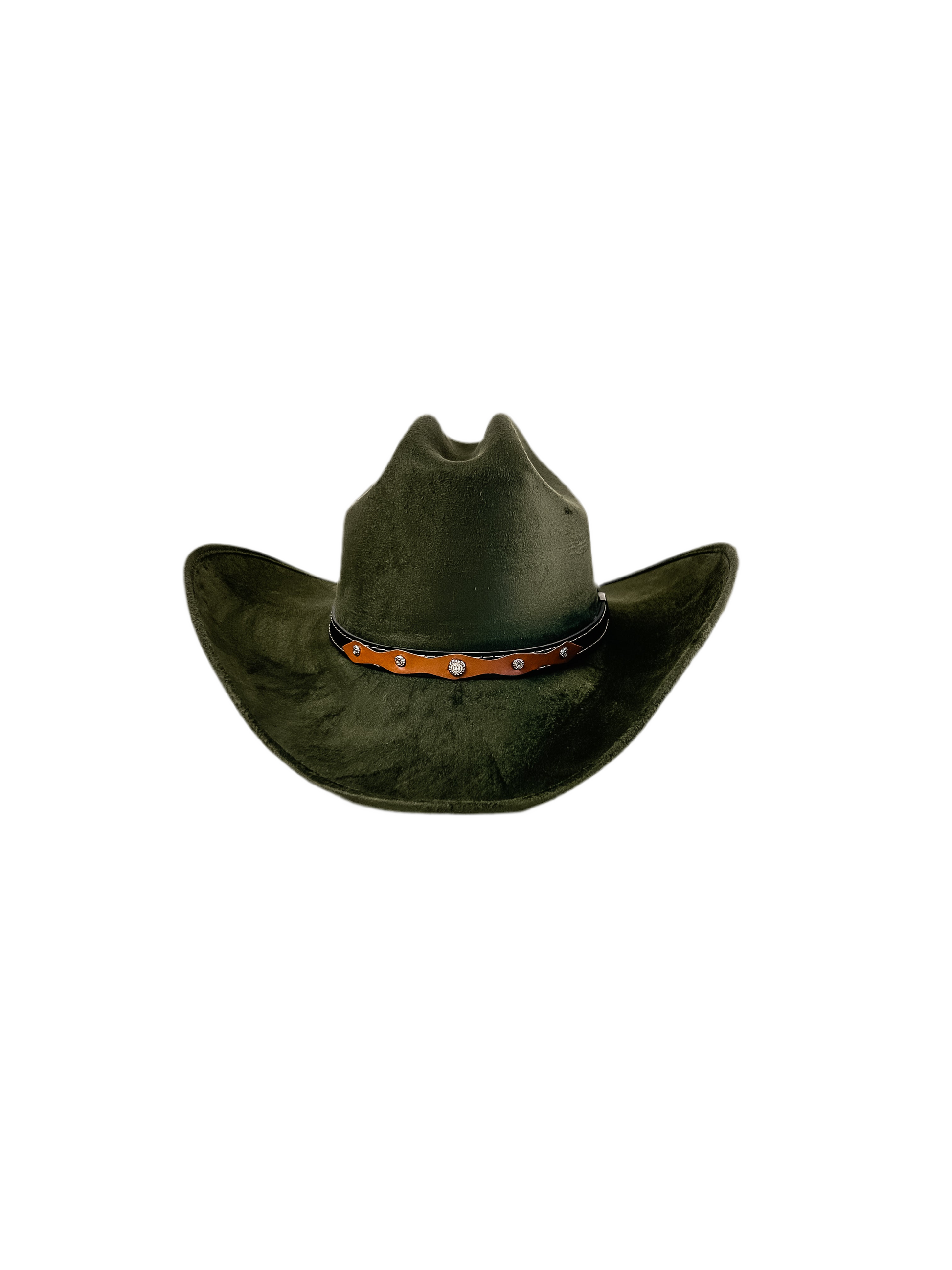 Texana Vegan Suede Cowboy Hat Olive Green Wilder and Soul Wholesale