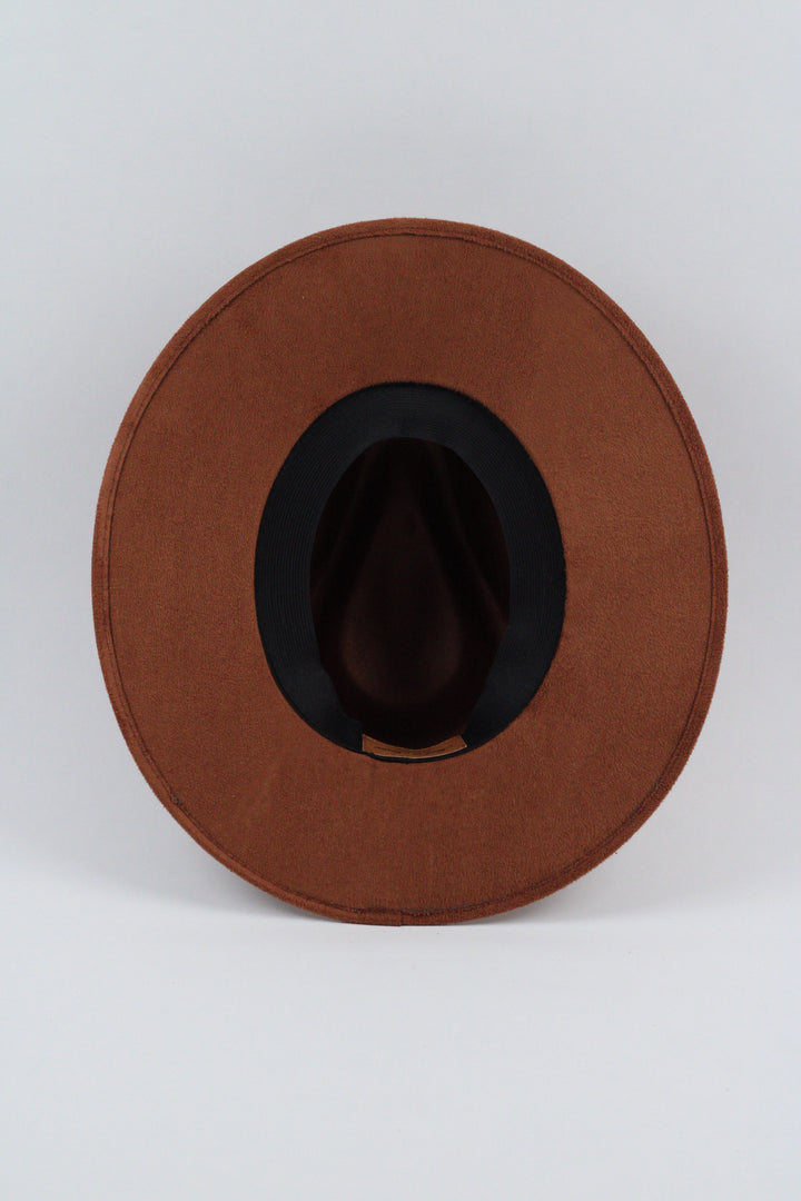 Vegan Suede Rancher Hat - Caramel