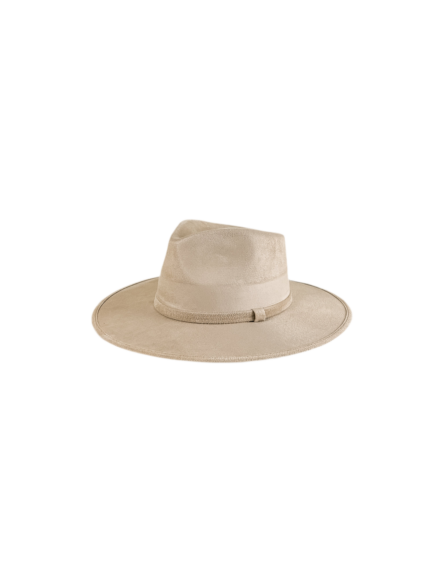 Vegan Suede Teardrop Hat - Nude