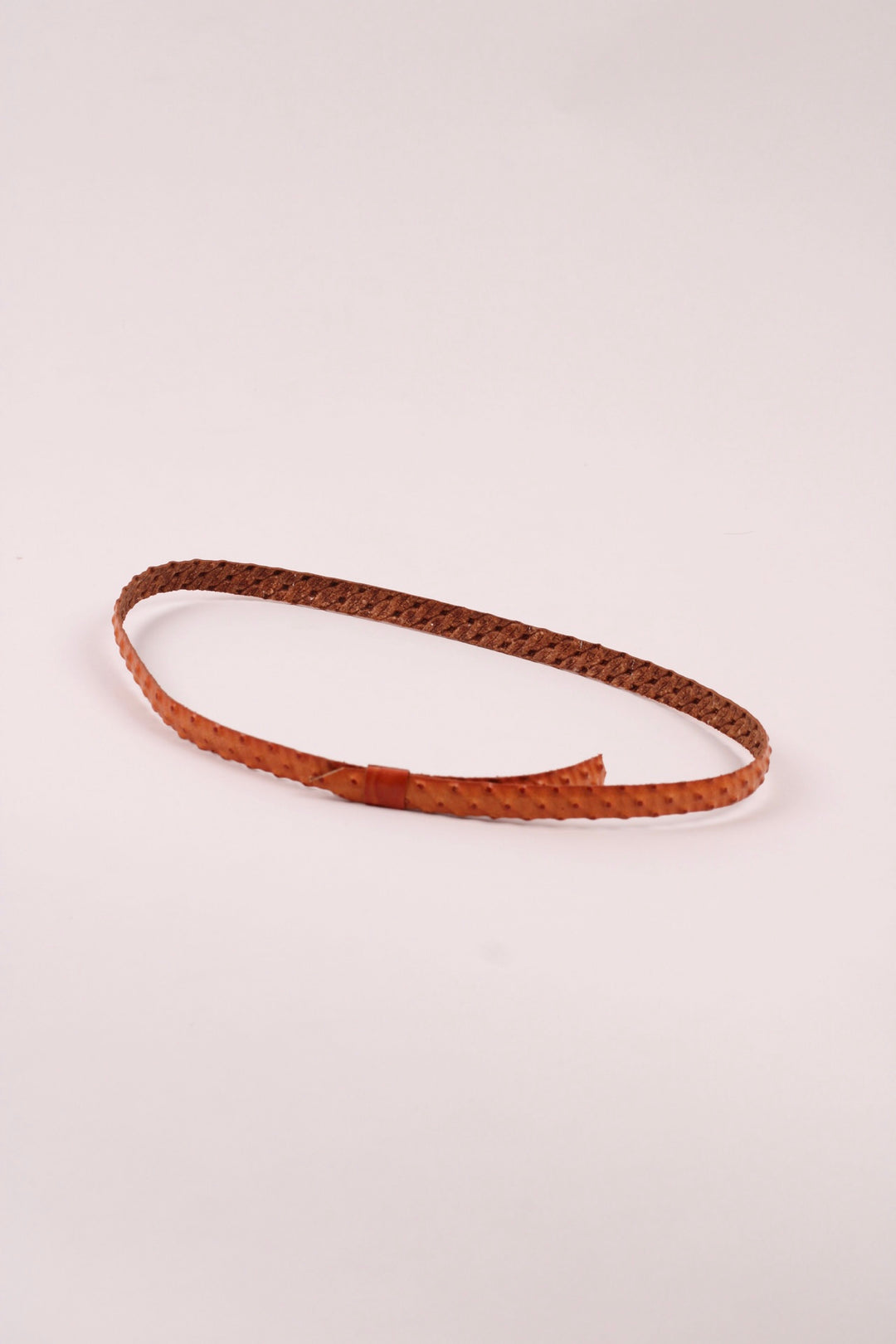 Leather Ostrich Hat Band  / Princeton Orange