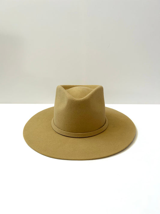 Emery Merino Wool Teardrop Rancher Hat - Camel
