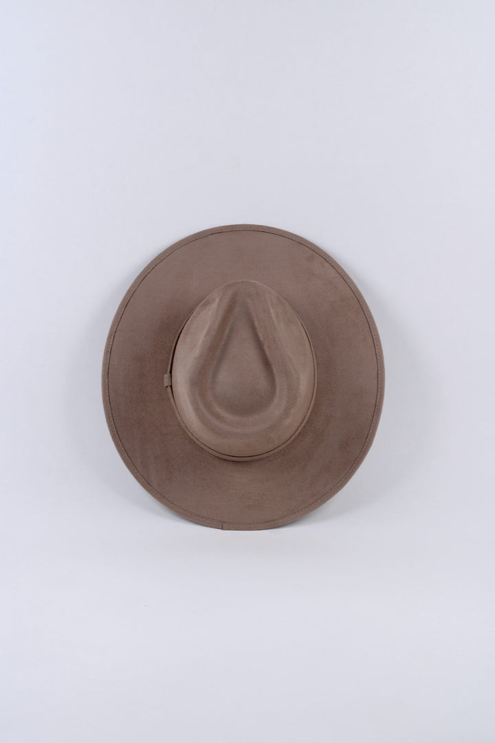 Vegan Suede Rancher Hat - Mocha