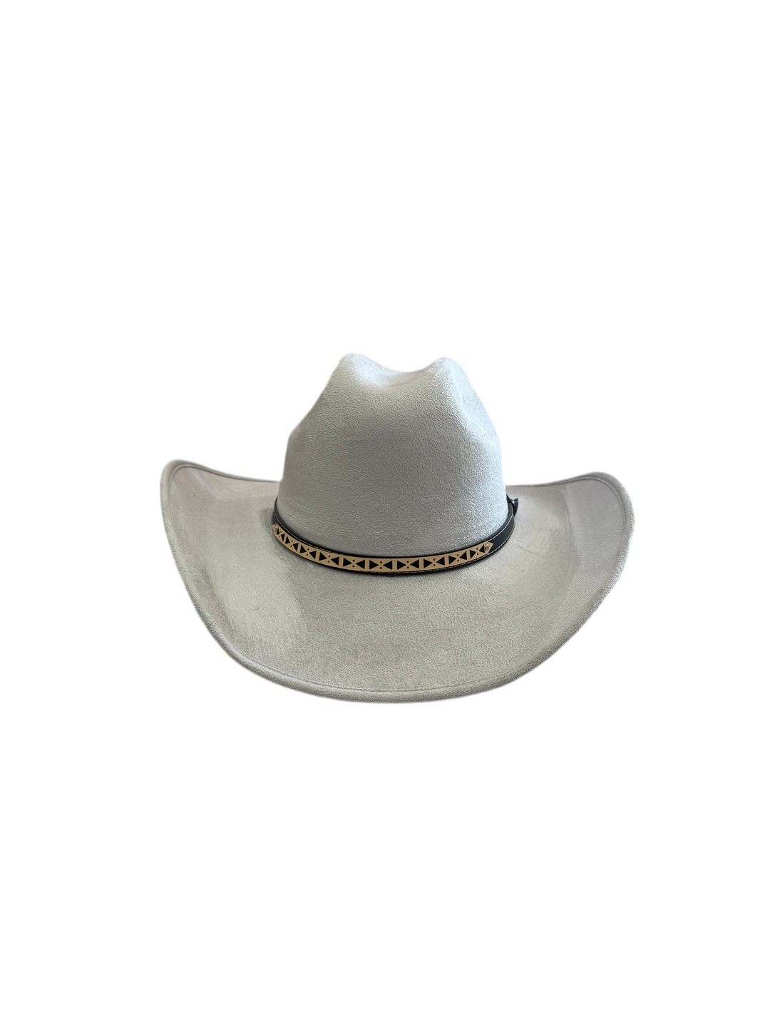 Austin Vegan Suede Cowboy Hat- Light grey