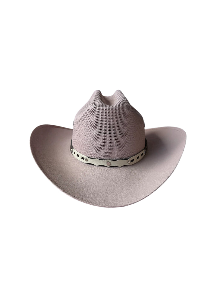 Luckenbach Mesh Top Structured Cowboy Hat - Pale Dusty Rose