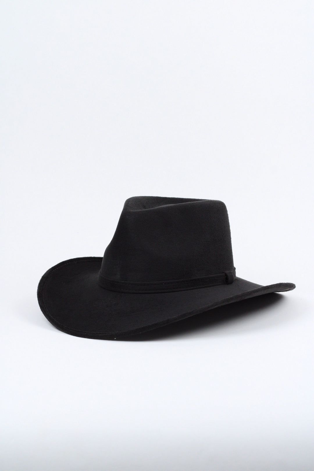 Amarillo Vegan Suede Cowboy Rancher Hat- Black