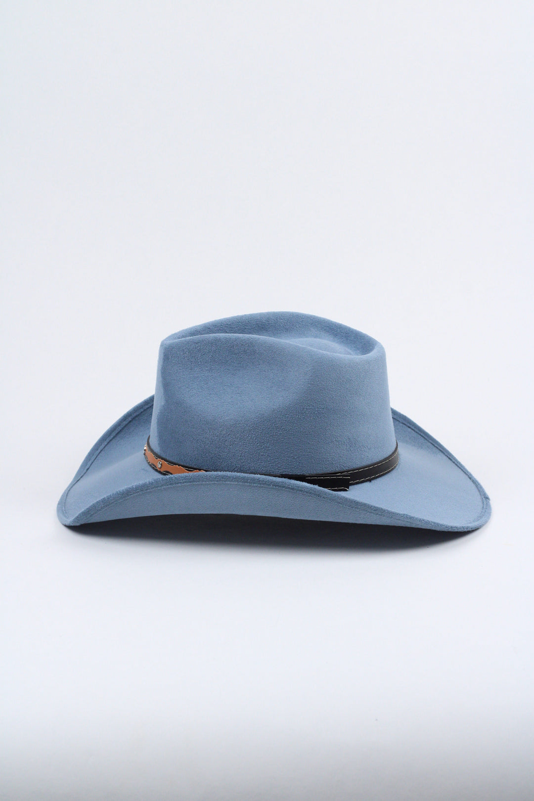Santa Fe Vegan Suede Cowboy Rancher Hat- Steel Blue