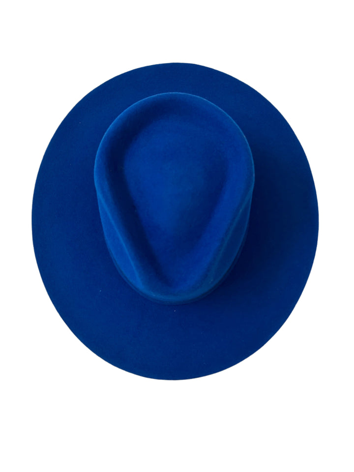 Emery Merino Wool Teardrop Rancher Hat - Royal Blue