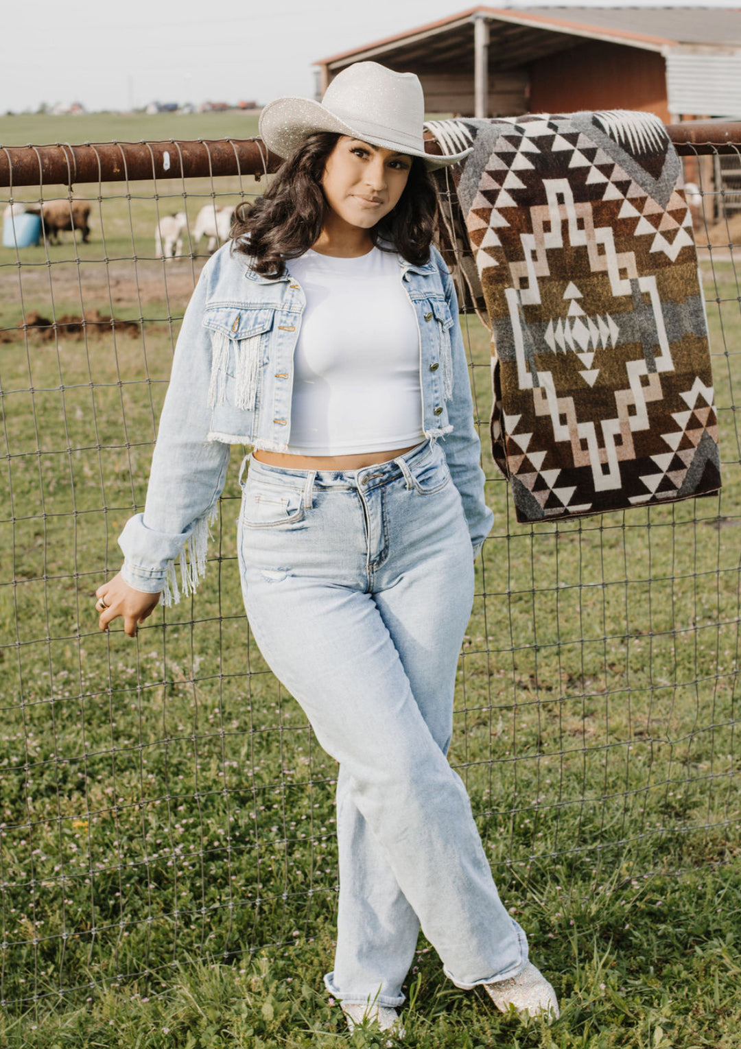 Western Cowboy Glitter Hat - Silver Textured