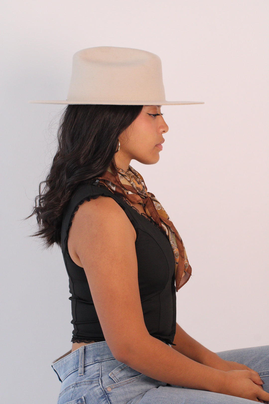 The Quinn Cattlemen Wool Felt Hat - Ivory