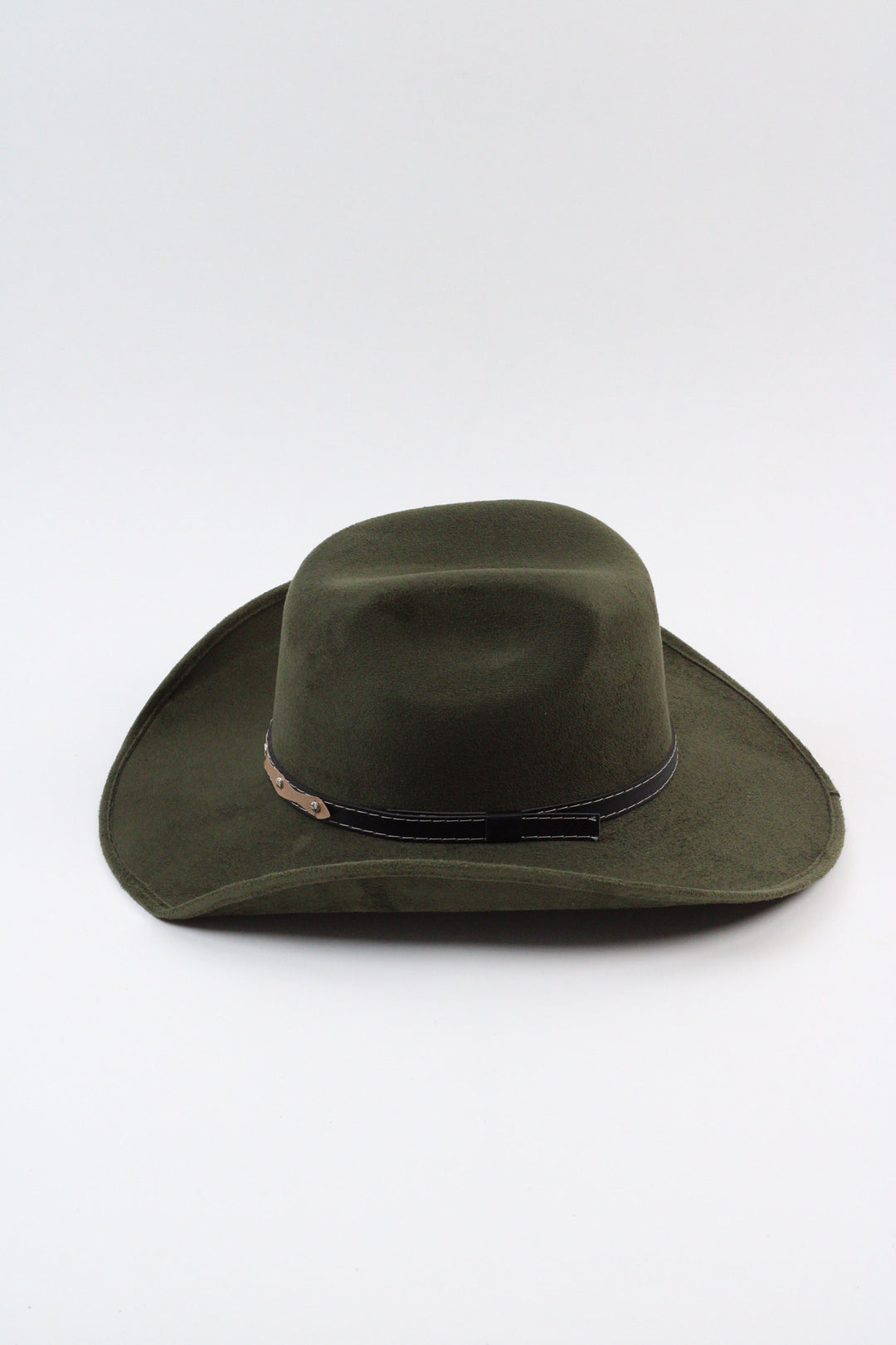 Austin Vegan Suede Cowboy Hat- Olive Green