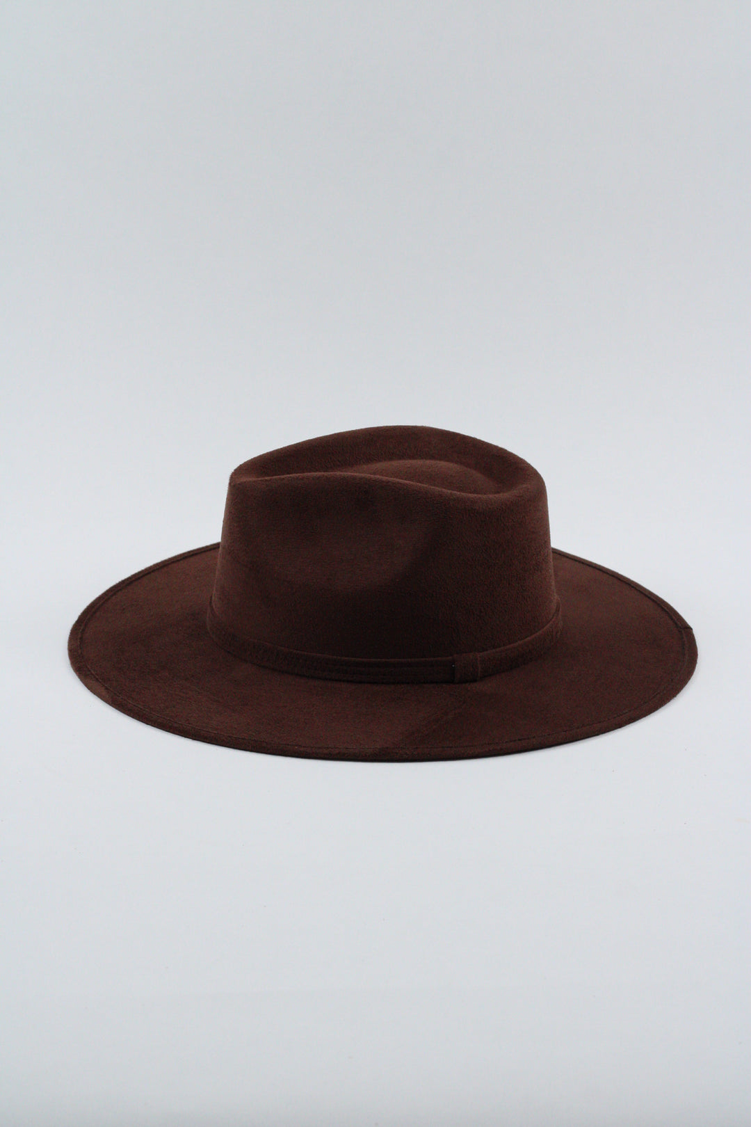 Vegan Suede Rancher Hat - Chocolate