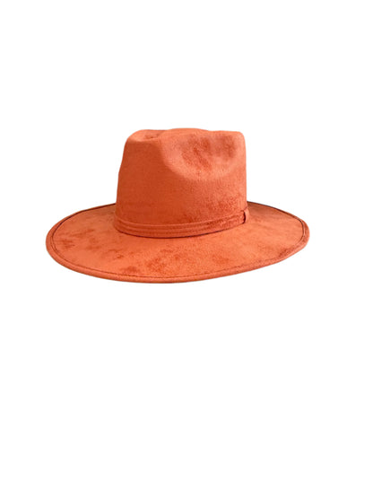 Vegan Suede Arrow Crown Hat- Orange