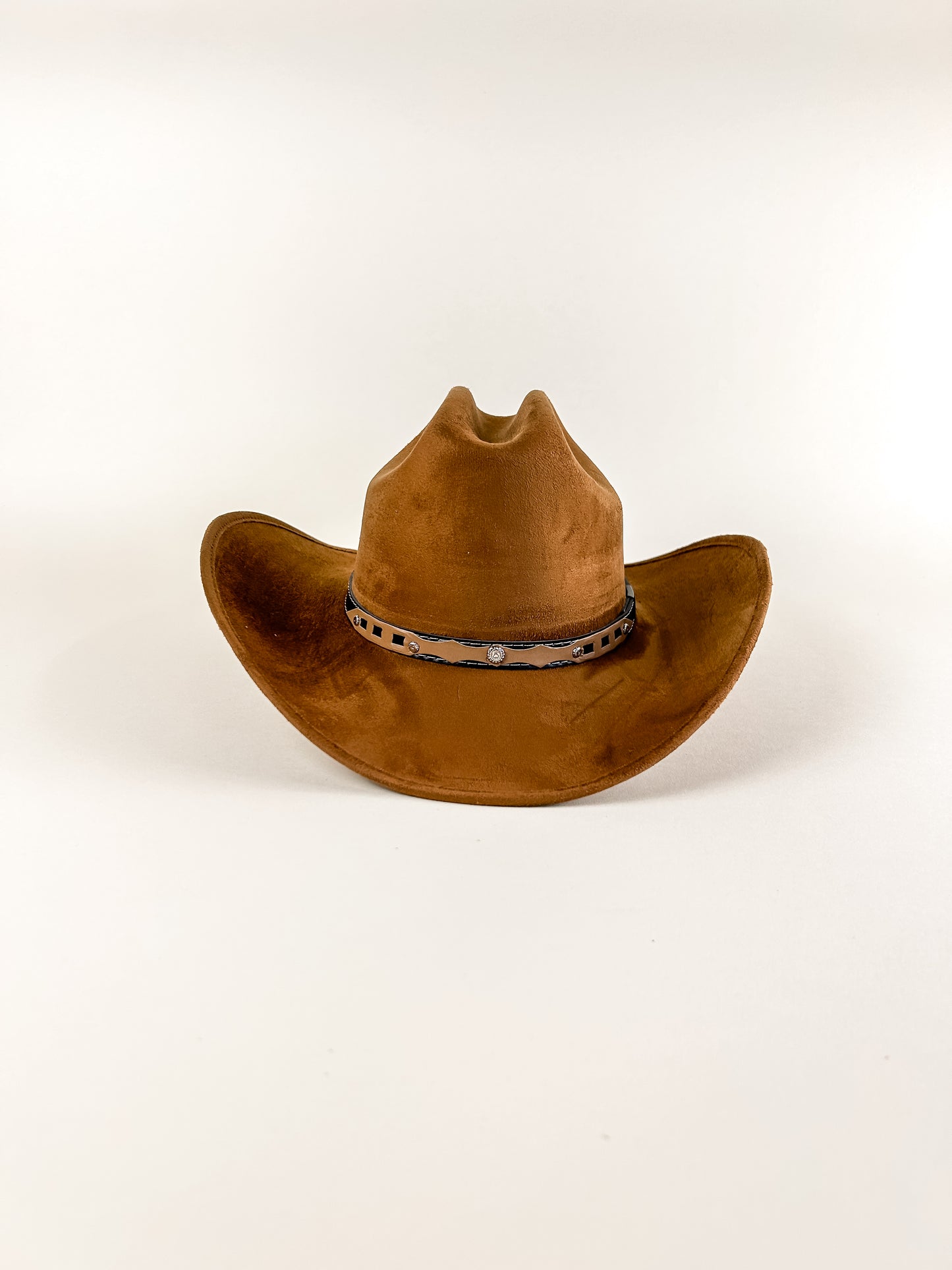 Texana Vegan Suede Cowboy Hat- Caramel