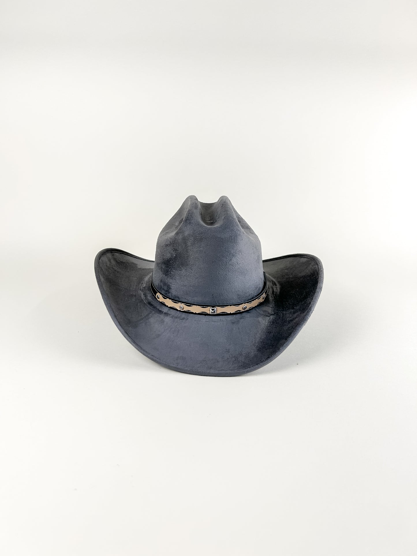 Texana Vegan Suede Cowboy Hat- Charcoal