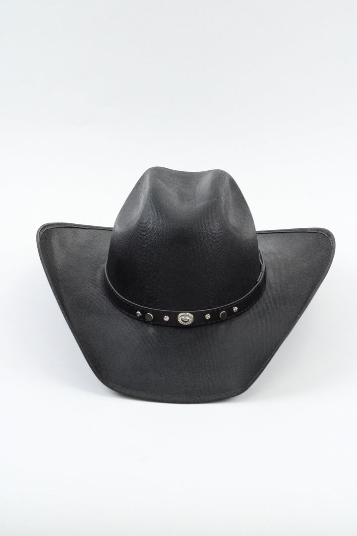 Lonestar Bull Rider Straw Cowboy Hat - Black