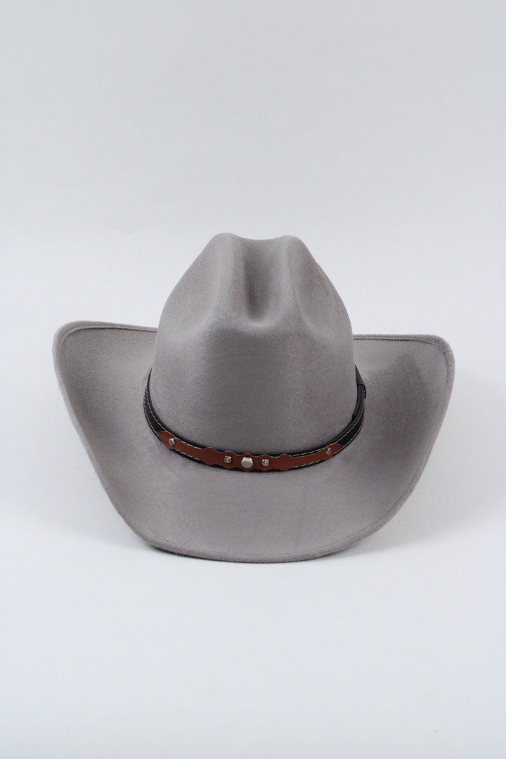 Texana Vegan Suede Cowboy Hat - Grey