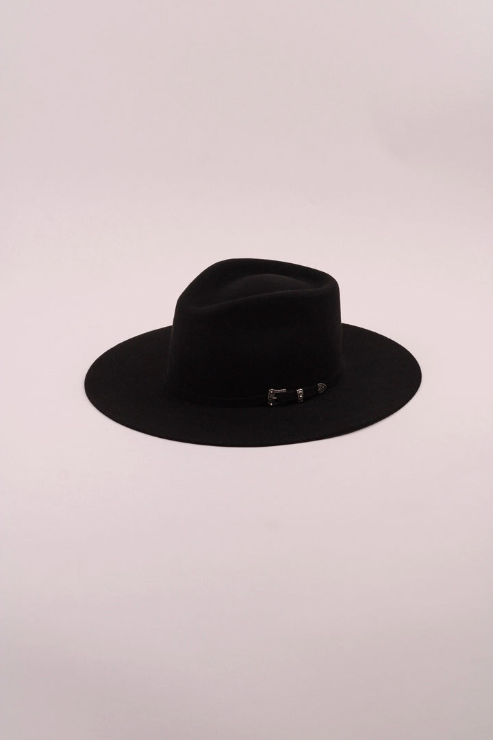 Emery Merino Wool Teardrop Rancher Hat - Black