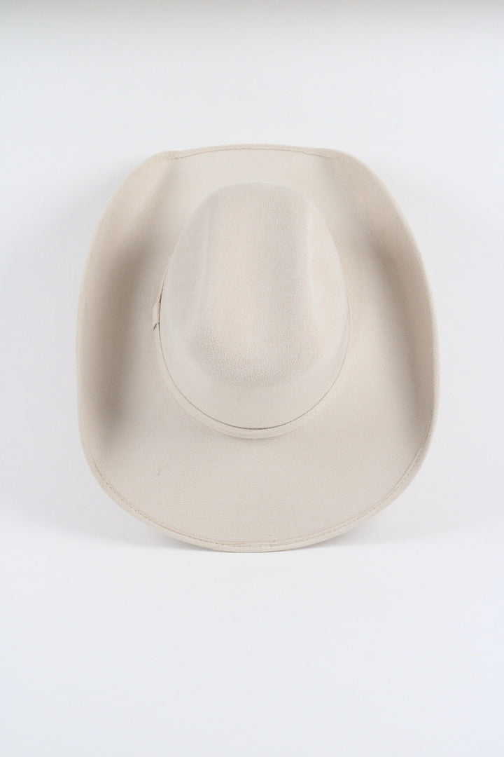 Austin Vegan Suede Cowboy Hat Classic - Ivory