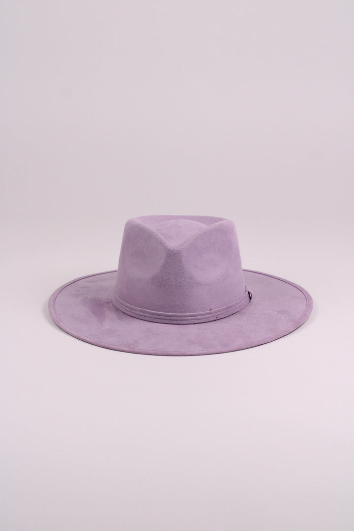 Vegan Suede Teardrop Hat - Lavender