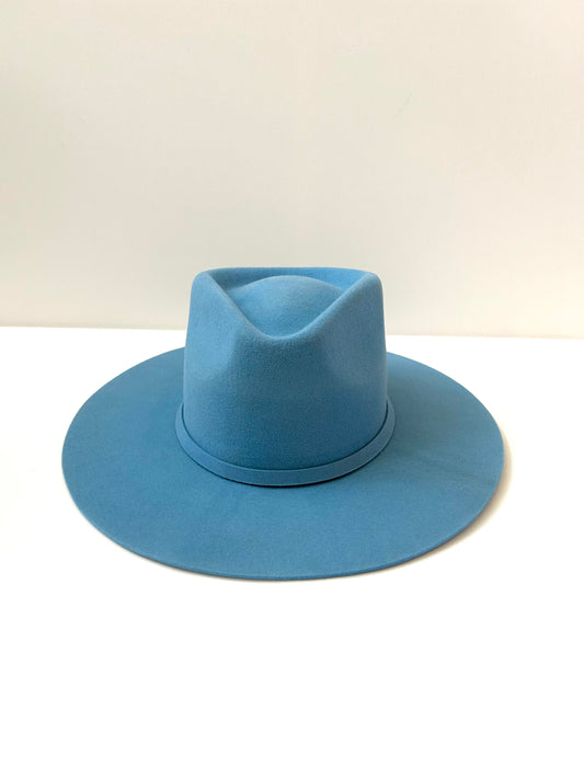 Emery Merino Wool Teardrop Rancher Hat - Sky Blue