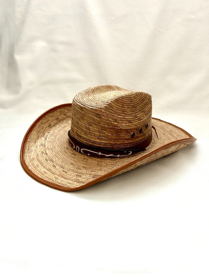 Red Rock Palm Leaf Mesa Cowboy Hat - Saddle Brown