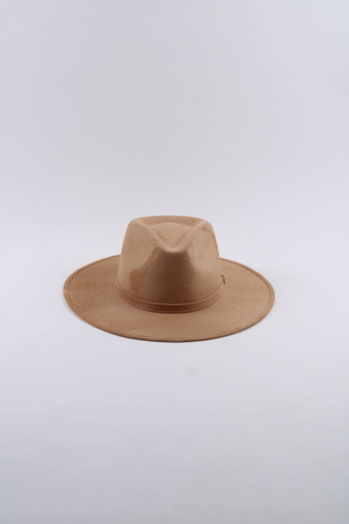 Vegan Suede Rancher Hat - Cappuccino