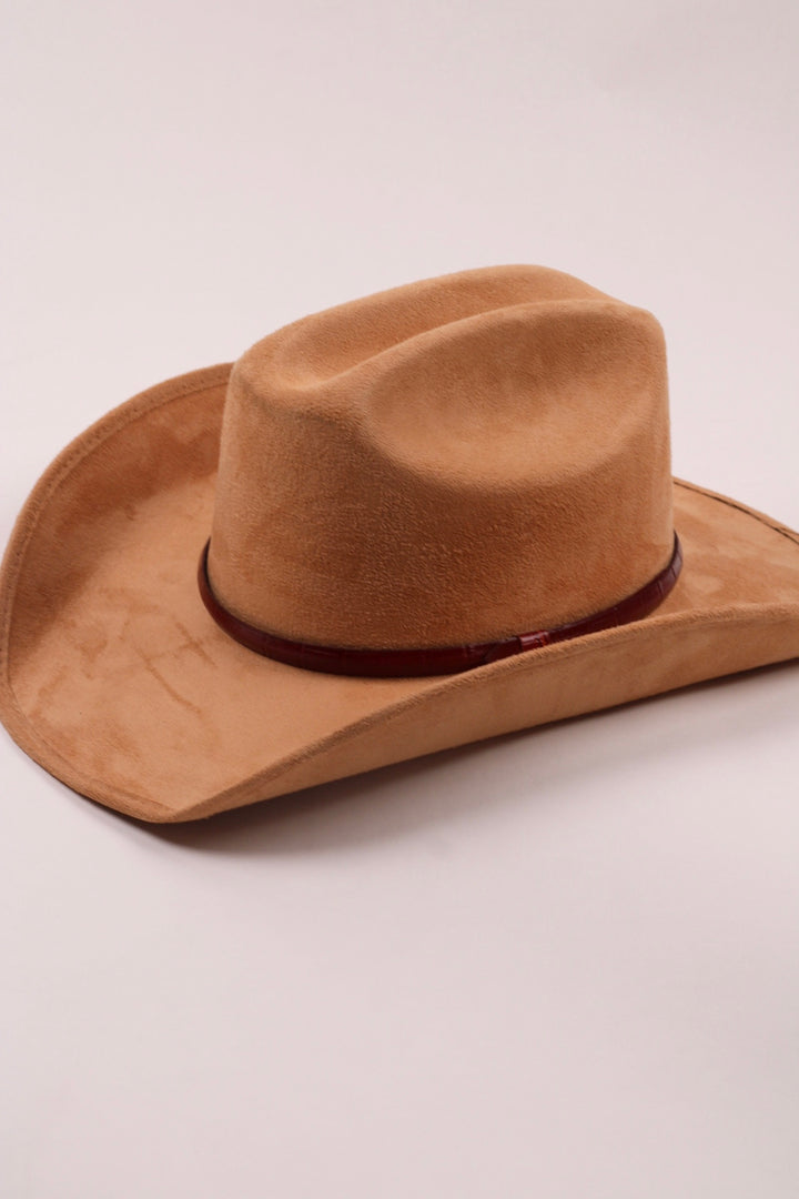 Leather Crocodile Hat Band / Falu Red