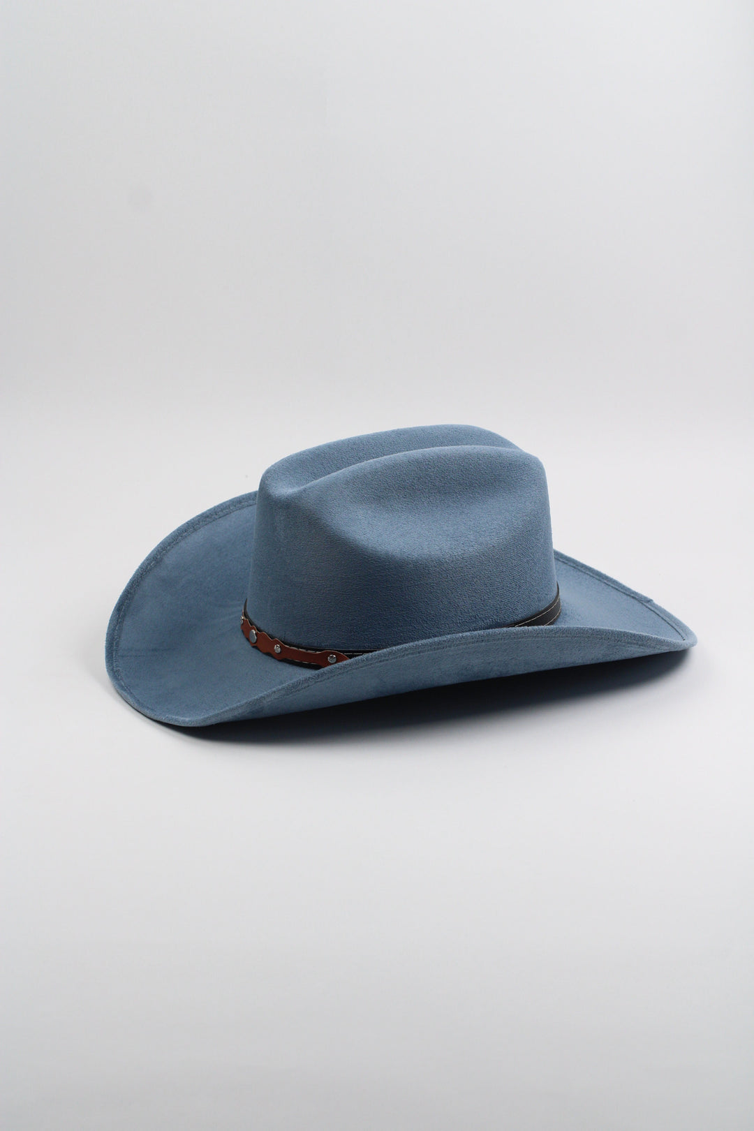 Texana Vegan Suede Cowboy Hat - Peacock Blue