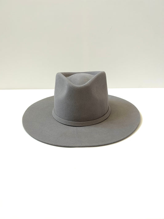 PREORDER Emery Merino Wool Teardrop Rancher Hat - Grey
