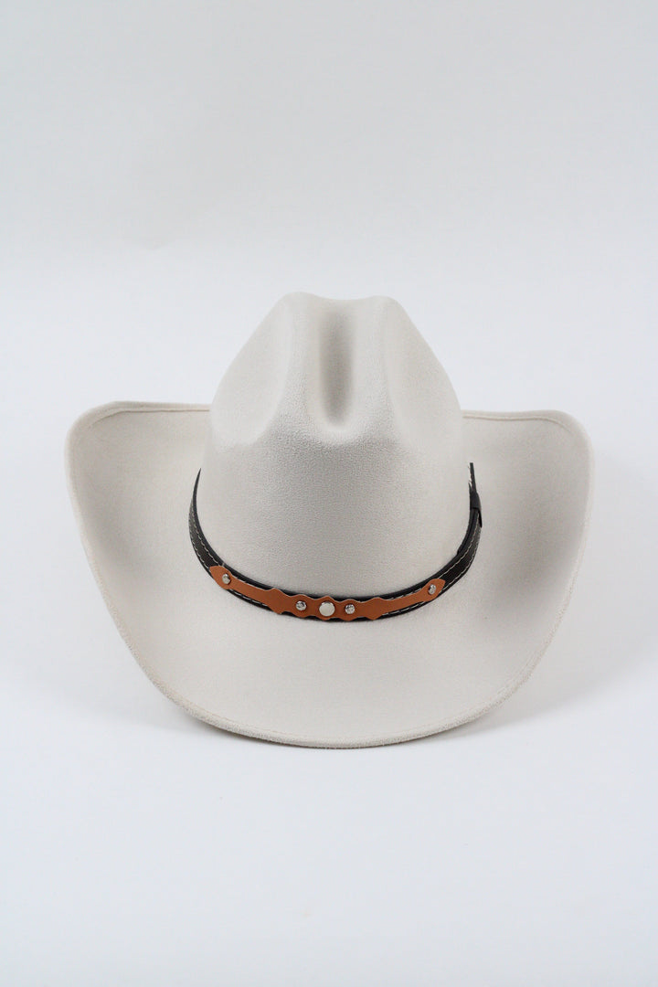 Texana Vegan Suede Cowboy Hat - Ivory