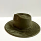 Imperfect Vegan Suede Hat - Ranch - Olive Green