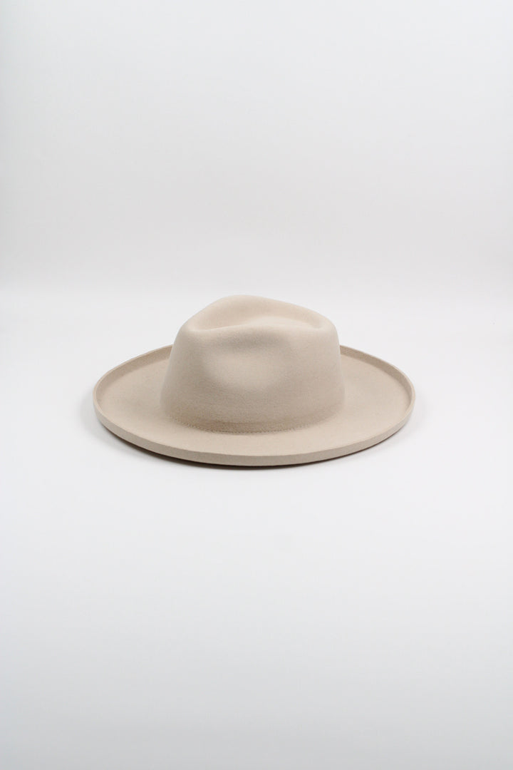 Risen West - Tucson Pencil Brim Rancher - Wool Felt - Cream