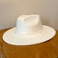 Vegan Suede Rancher Hat- White