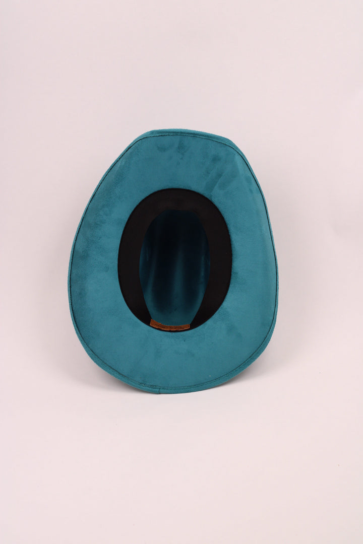 Kids Vegan Suede Austin Hat - Turquoise