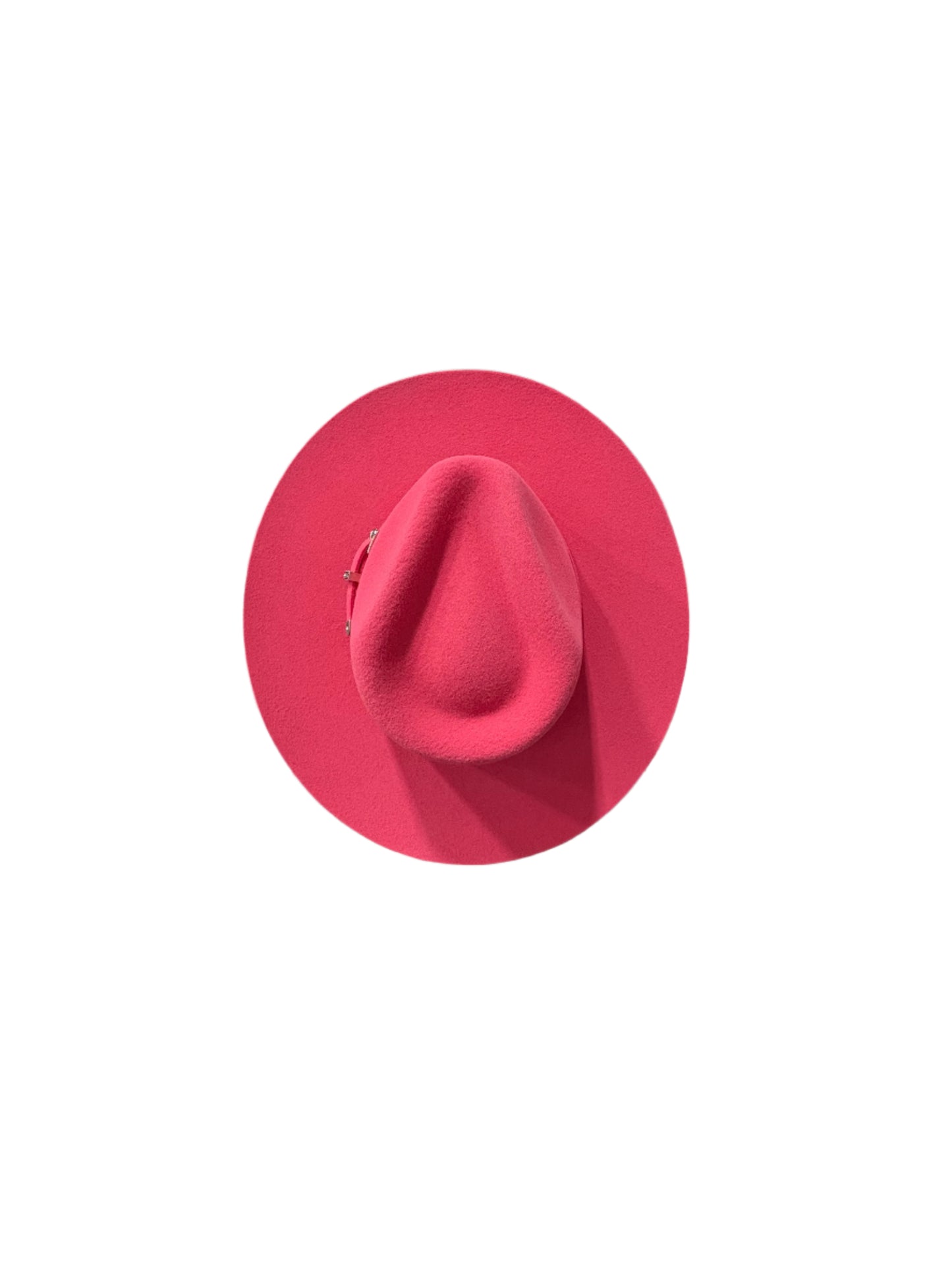 Emery Merino Wool Teardrop Rancher Hat - Hot Pink