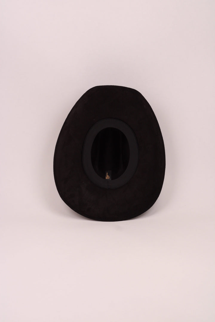 Austin Vegan Suede Cowboy Hat Classic - Black